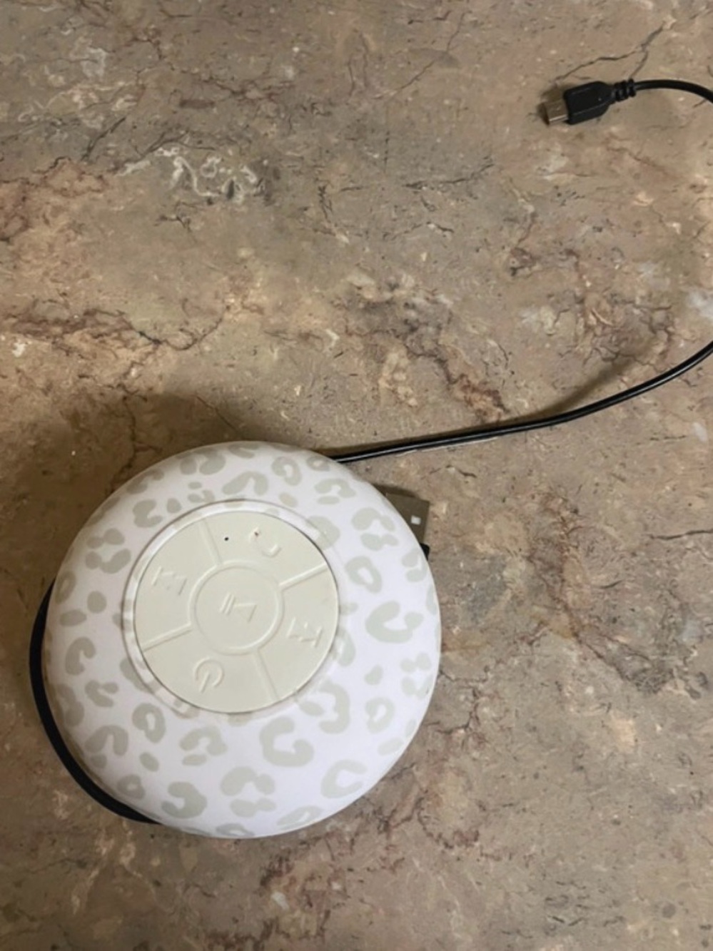 Portable White Leopard Bluetooth Shower Speaker - Wireless Portable Speaker